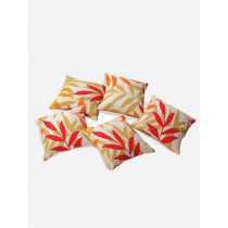 Swayam Unisex Yellow and Orange Cushion Covers (Set of 2)