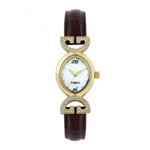 Timex Women Pearl White Dial Watch