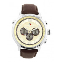 Tommy Hilfiger Men Cream-Coloured Dial Chronograph Watch TH1790767-D