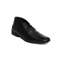 U.S. Polo Assn. Men Black Leather Semi-Formal Shoes