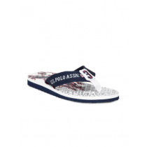 U.S. Polo Assn. Men White Flip Flops