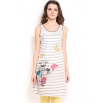 W Women Printed White Kurta