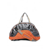 Wildcraft Unisex Grey & Orange Printed Duffle Bag