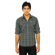 Wrangler Men Manitoba Piping Black Shirts