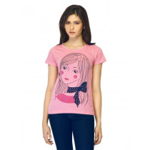 Jealous 21 Women Printed Pink T-shirt