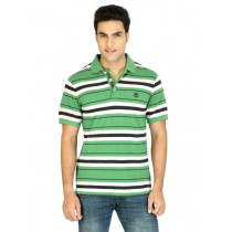 Timberland Men Solid Green Polo T-Shirts