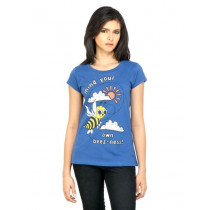 Flying Machine Women Blue Tshirt