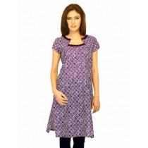 W Women Printed Purple Kurtas