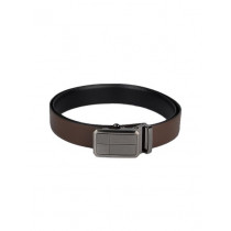 OTLS Men Brown & Black Reversible Leather Belt