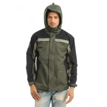 Just Natural Unisex Olive Rain Jacket