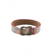 Lino Perros Women Flower Print Red Belt