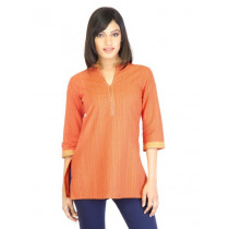 Aurelia Women Orange Striped Kurti