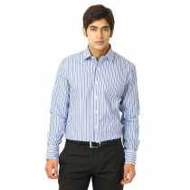 United Colors of Benetton Men Stripes Blue Shirts