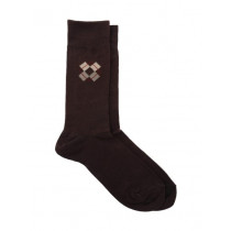 Reid & Taylor Men Solid Brown Socks