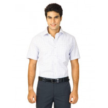 John Miller Men White Check Shirt