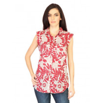 United Colors of Benetton Women Printed Red Shirts