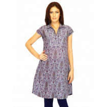 W Women Printed Purple Kurtas