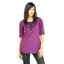 Wrangler Women Lace Detail Purple Top