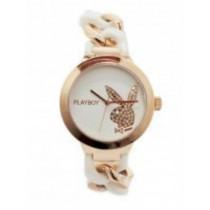 Playboy Women White Dial Watch