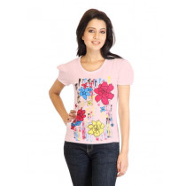 Tokyo Talkies Women Printed Pink Top
