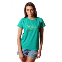 Wildcraft Women Printed Green T-shirt