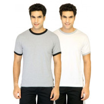 Hanes Men Pack of 2 Half Contrast Piping Ringer T-shirts