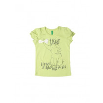 United Colors of Benetton Kids Girls Green Printed Top