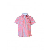 Gini and Jony Kids Boys Stripes Pink Shirts