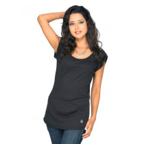 UCB Women's Epaulettes Sleeve Black T-shirt
