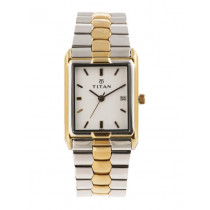 Titan Men White Dial Watch