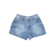 Gini and Jony Girls Woven Blue Shorts