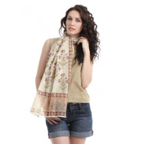 Fabindia Women Off White Printed Stole