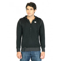 Spykar Men Solid Black Sweatshirt