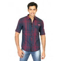 Spykar Men Check Red Shirts