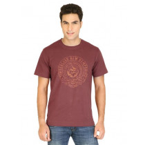 Timberland Men Printed Maroon Tshirts