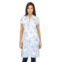 W Women Printed Purple & Green Kurta