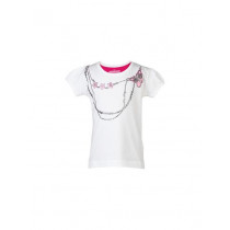 Palm Tree Kids Girls Printed White Tops