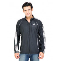 ADIDAS Men Solid Black Jackets