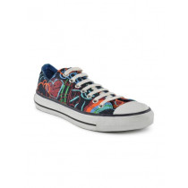 Converse Unisex Neon Print Navy Blue Casual Shoes