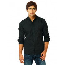 United Colors of Benetton Men Solid Black Shirts