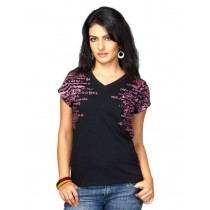 UCB Women Short Sleeve Black Top