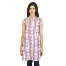 W Women Printed White Kurta