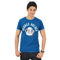 Basics Men Blue T-shirt