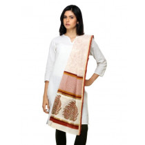Fabindia Women Cream Chanderi Dupatta
