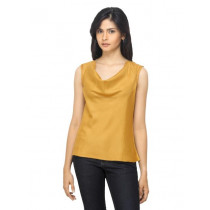 Fabindia Women Mustard Tussar Top