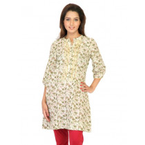 W Women Printed White Kurtis
