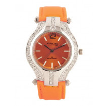 Q&Q Attractive Women Orange Dial Watch