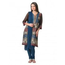 Aneri Women Printed Brown Salwar Suit
