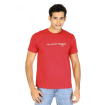 Tantra Men Red Printed T-shirt