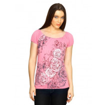Jealous 21 Women  Printed Pink Top